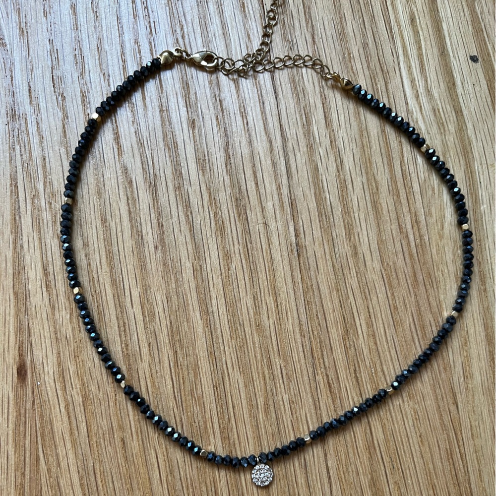 NWOT! Elegant Black Beaded Necklace